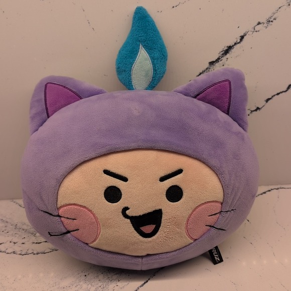 TRUZ Line Friends Other - Treasure TRUZ Plush Chilli Official Face Cushion Pillow 12" Purple Pink Blue